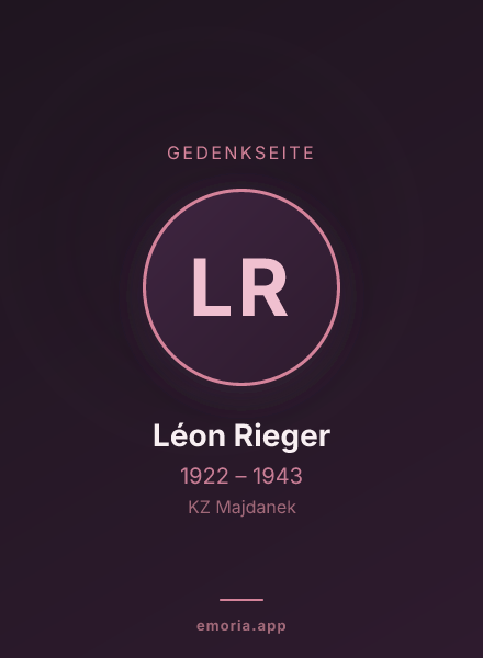 Gedenkportrait von Léon Rieger