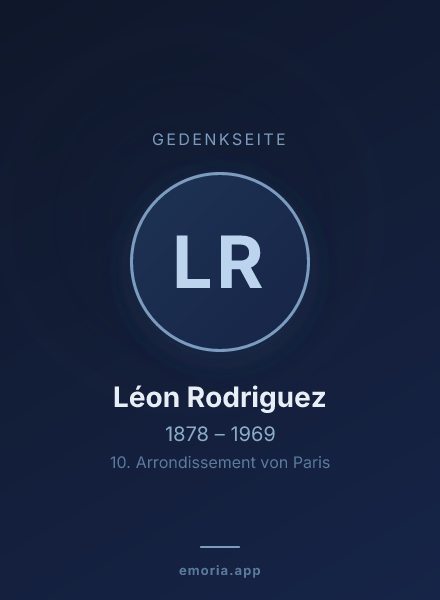 Gedenkportrait von Léon Rodriguez