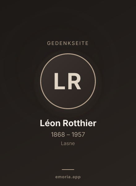 Gedenkportrait von Léon Rotthier