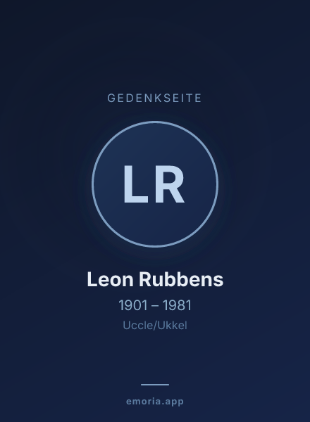Gedenkportrait von Leon Rubbens