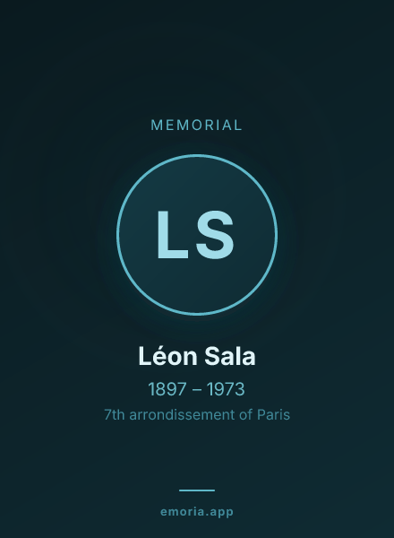 Memorial portrait of Léon Sala