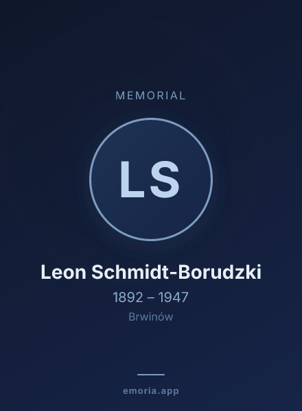 Memorial portrait of Leon Schmidt-Borudzki