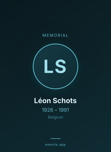 Memorial portrait of Léon Schots