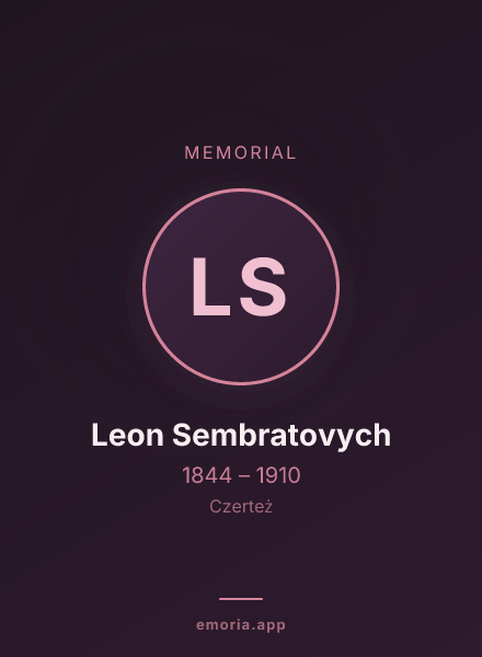 Memorial portrait of Leon Sembratovych