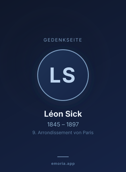 Gedenkportrait von Léon Sick