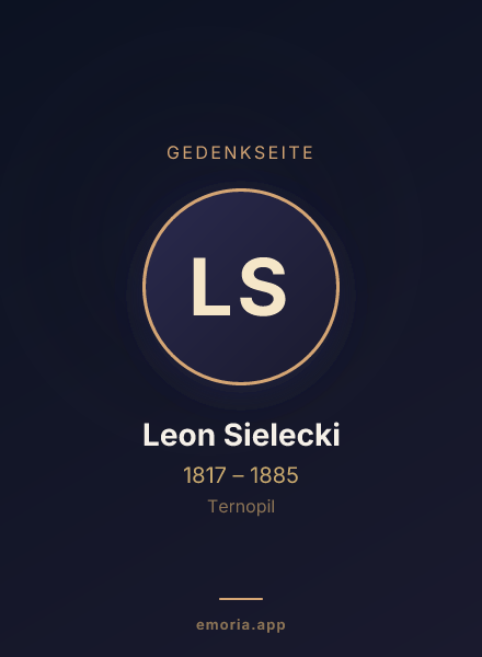 Gedenkportrait von Leon Sielecki