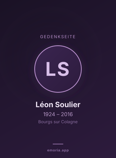 Gedenkportrait von Léon Soulier