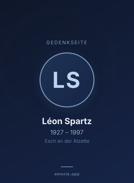 Gedenkportrait von Léon Spartz