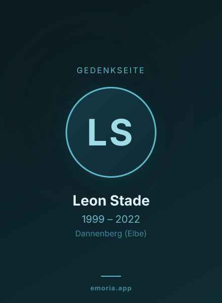 Gedenkportrait von Leon Stade