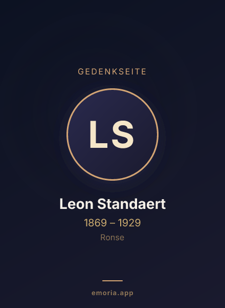 Gedenkportrait von Leon Standaert