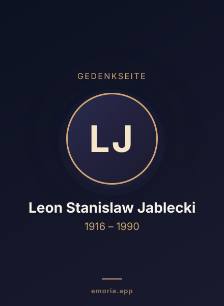 Gedenkportrait von Leon Stanislaw Jablecki