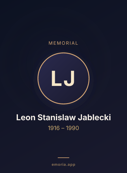 Memorial portrait of Leon Stanislaw Jablecki