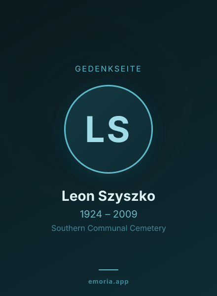 Gedenkportrait von Leon Szyszko