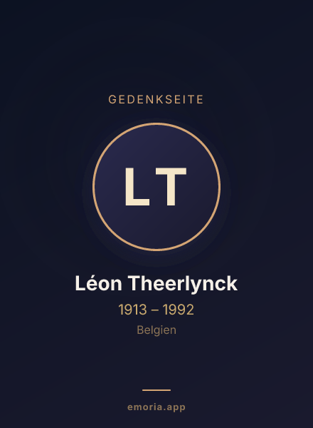 Gedenkportrait von Léon Theerlynck