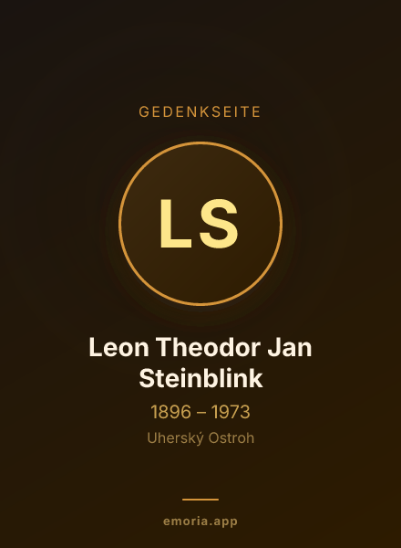 Gedenkportrait von Leon Theodor Jan Steinblink