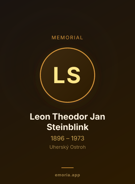 Memorial portrait of Leon Theodor Jan Steinblink
