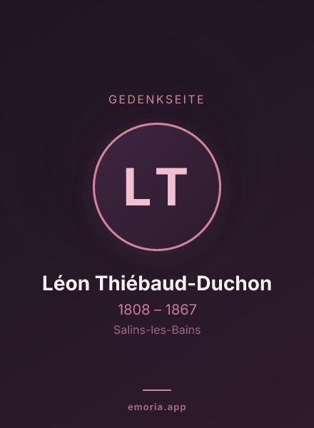 Gedenkportrait von Léon Thiébaud-Duchon