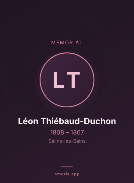 Memorial portrait of Léon Thiébaud-Duchon