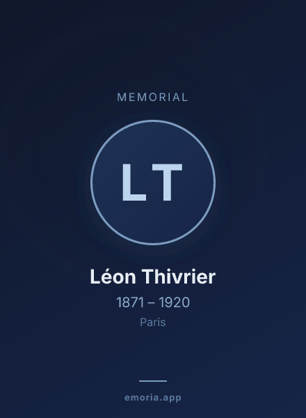 Memorial portrait of Léon Thivrier