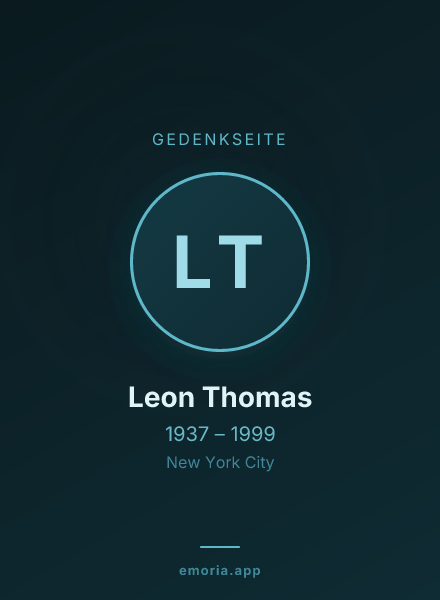 Gedenkportrait von Leon Thomas