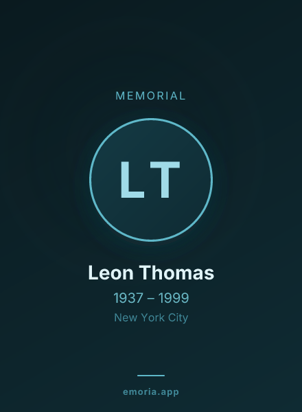 Memorial portrait of Leon Thomas