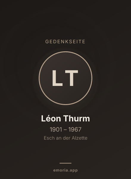 Gedenkportrait von Léon Thurm