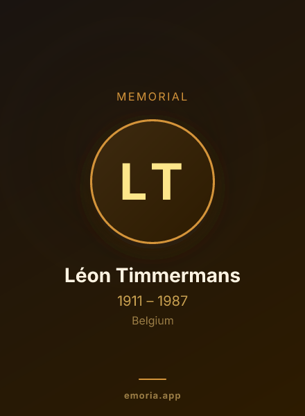 Memorial portrait of Léon Timmermans