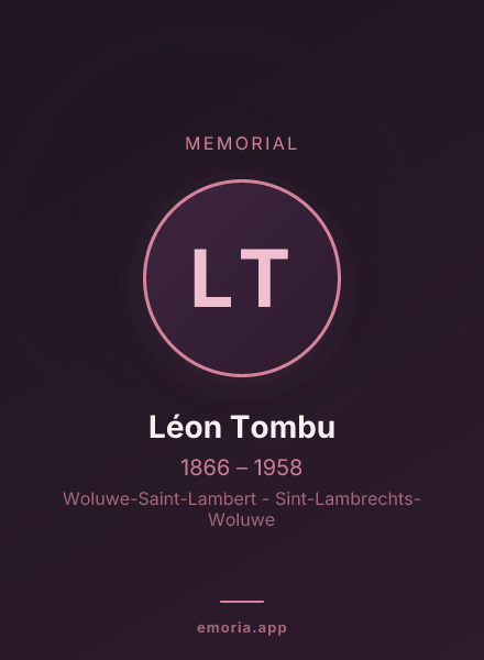 Memorial portrait of Léon Tombu