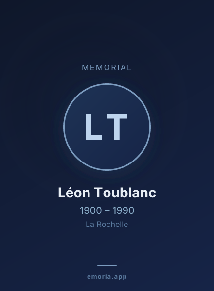 Memorial portrait of Léon Toublanc