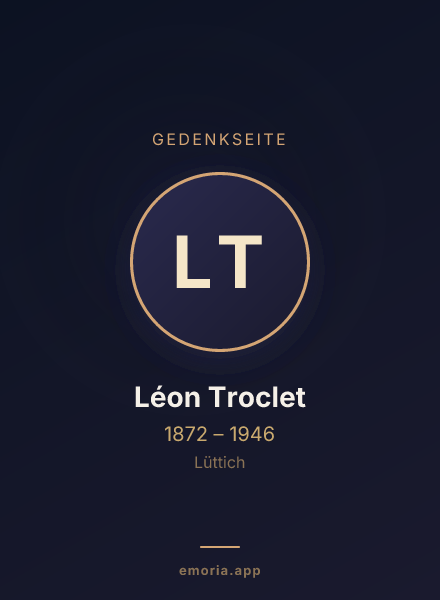 Gedenkportrait von Léon Troclet