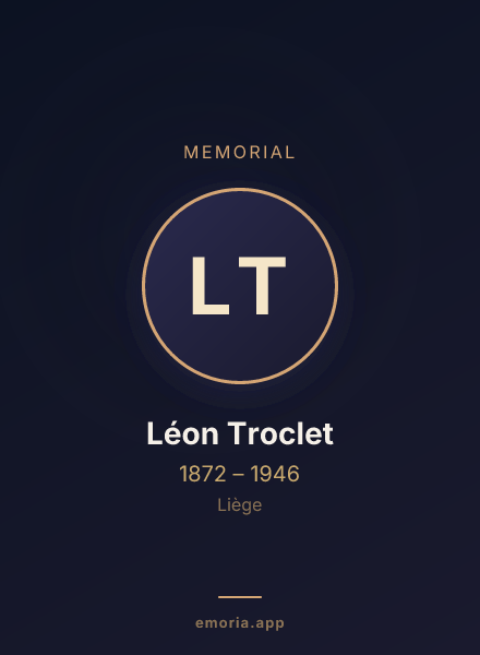 Memorial portrait of Léon Troclet