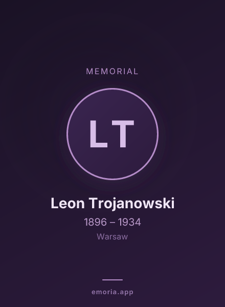 Memorial portrait of Leon Trojanowski