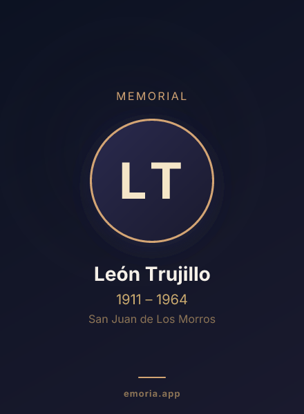 Memorial portrait of León Trujillo