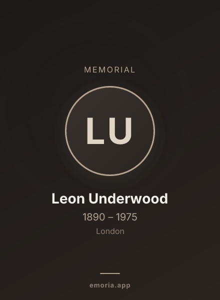 Memorial portrait of Leon Underwood