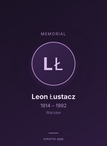 Memorial portrait of Leon Łustacz