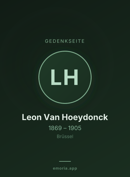 Gedenkportrait von Leon Van Hoeydonck