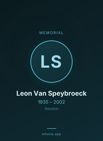 Memorial portrait of Leon Van Speybroeck