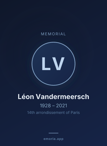 Memorial portrait of Léon Vandermeersch