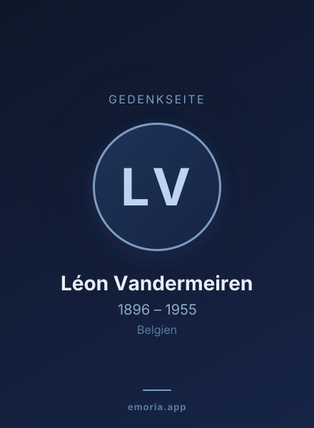 Gedenkportrait von Léon Vandermeiren
