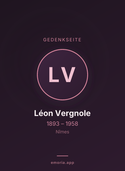 Gedenkportrait von Léon Vergnole