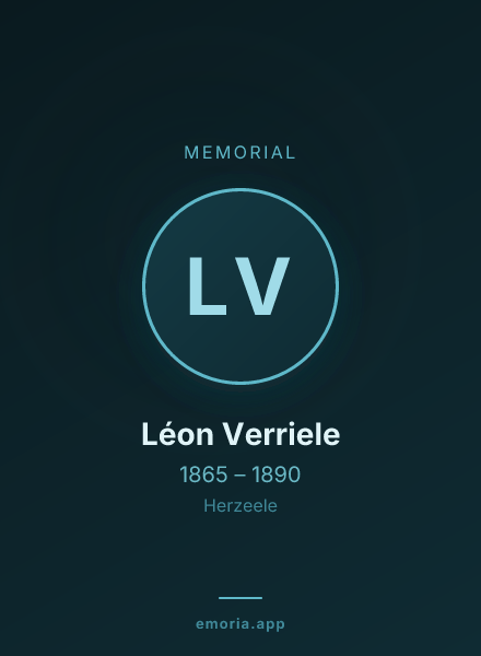 Memorial portrait of Léon Verriele