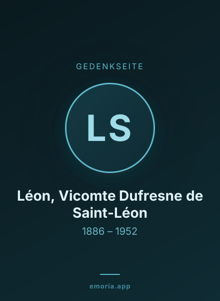 Gedenkportrait von Léon, Vicomte Dufresne de Saint-Léon