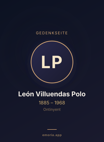 Gedenkportrait von León Villuendas Polo