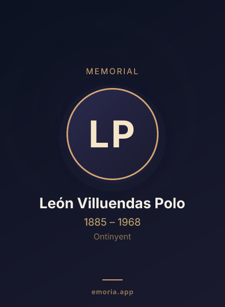 Memorial portrait of León Villuendas Polo