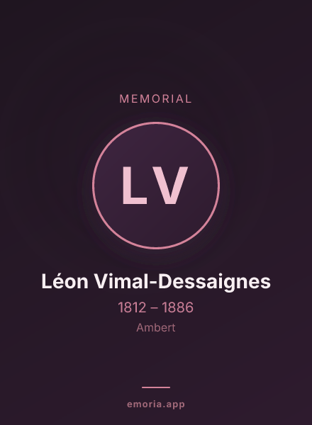 Memorial portrait of Léon Vimal-Dessaignes