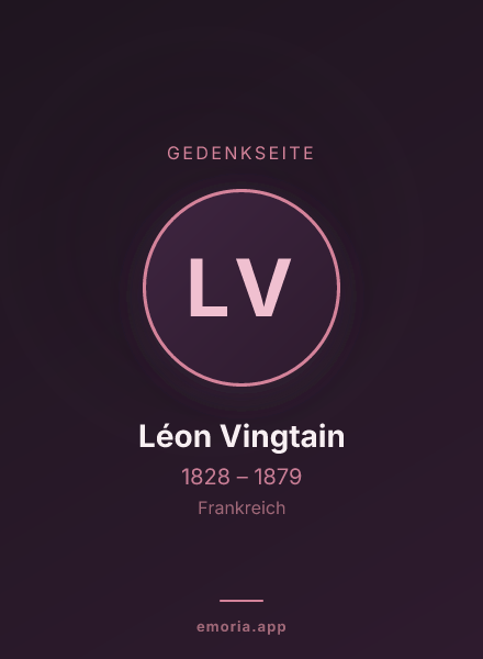 Gedenkportrait von Léon Vingtain