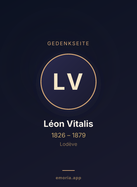 Gedenkportrait von Léon Vitalis