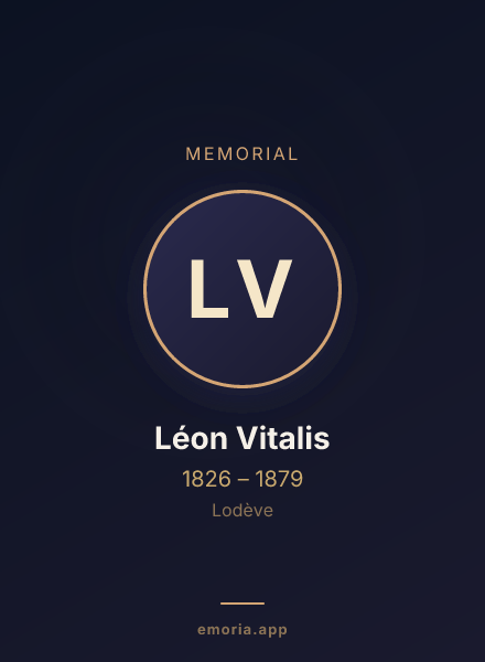 Memorial portrait of Léon Vitalis