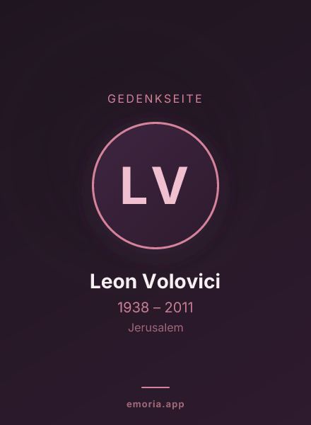 Gedenkportrait von Leon Volovici