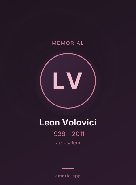 Memorial portrait of Leon Volovici